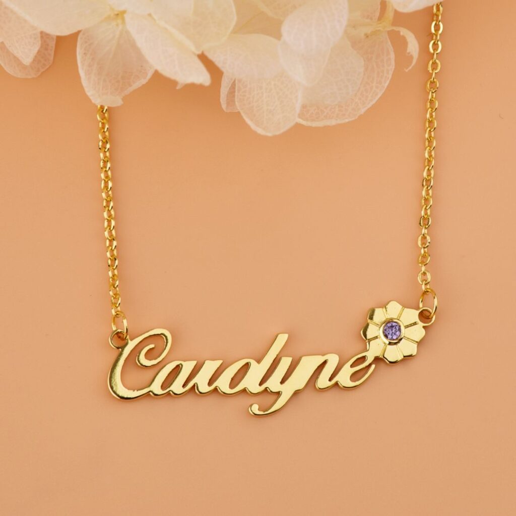  Personalized Flower Named Necklace